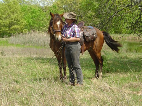 Nadine with Peruvian Paso gelding, Primero